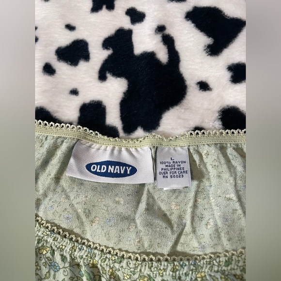 Old Navy Pastel Green Floral Slip Skirt - Picture 6 of 6